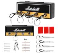 Mar-shall Porte Clef Mural, Porte Cle Marshall Jack, JCM800, Porte-clés Mural Rétro Créatif avec 4 porte-clés, cadeau pour les mélomanes