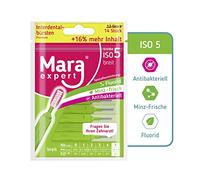 MARA EXPERT - Brosse interdentaire de qualité supérieure ISO 5-0,8 mm - Brosse de qualité supérieure pour espace interdentaire - Avec fluorure, chlorhexidine et menthe