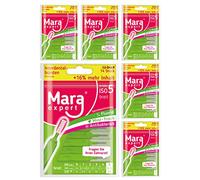 MARA EXPERT Brosses interdentaires vertes | 0,7 mm ISO 5 de large | 6 x 14 (=84) Brosses interdentaires | Idéal pour appareils dentaires solides | Avec fluorure, chlorhexidine et revêtement à la