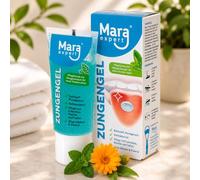 MARA EXPERT Gel langue médical, combat les dépôts bactériens de la langue et nettoie et nourrit la langue avec du calendula, de la camomille, de la sauge, antibactérien, complément au gratte-langue