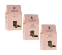 Marabissi® | Biscuits artisanaux au chocolat et au sel de mer | Biscuits pâtissiers toscans | Coffret Biscuits Chocolat et Sel - 3 x 200 Gr