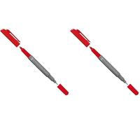 Marabu 01470003031 Marqueur permanent Graphix rouge cerise, double pointe de 1 à 2 mm et 0,5 mm, couleurs brillantes, séchage rapide, encre à base d'alcool, faible odeur et imperméable (Lot de 2)