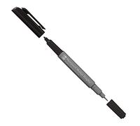 Marabu Marqueur permanent Graphix noir à double pointe 1-2 mm et 0,5 mm, couleurs brillantes, séchage rapide, encre à base d'alcool, faible odeur et imperméable, 1 stück (1er Pack)