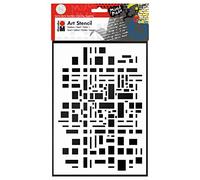 Marabu 0285000000012 Art Stencil Pochoir à Motifs pour Un Pochoir Efficace sur Papier, Cadre, Bois et Textiles, sans PVC, découpé au Laser, réutilisable, Format A4, Motif Graphique