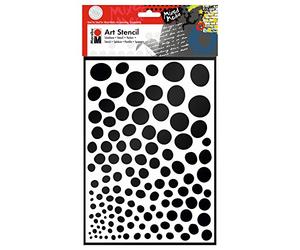 Marabu 028500000011 - Art Stencil Pochoir à motif pour un pochoir efficace sur papier, châssis, bois et textiles, sans PVC, découpé au laser, réutilisable, DIN A4, Growing Dots