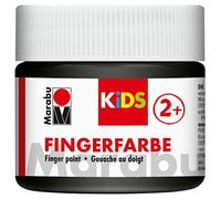 Marabu 03030050073 Kids Peinture au doigt noire 100 ml, à base d'eau, sans paraben, végétalien, sans lactose, sans gluten, convient pour la peinture à la maternelle, à l'école, en thérapie et à la