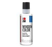 Marabu 04060004101 - Window Color Fun & Fancy - Peinture pour fenêtre à base d'eau - Transparent - 80 ml - Amovible sur les surfaces lisses comme le verre, les miroirs, le carrelage et le film