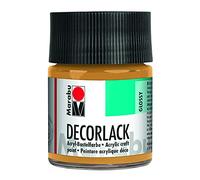 Marabu 11300005784 - Vernis décoratif acrylique métallisé doré 784, 50 ml, vernis acrylique brillant à base d'eau, résistant aux intempéries, à la salive, pour la peinture, le pochoir et la technique