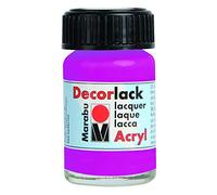 Marabu 11300039014 Peinture acrylique décorative Magenta 014 15 ml Peinture acrylique brillante à base d'eau résistante aux intempéries et à la salive pour peinture, pochoir et découpage