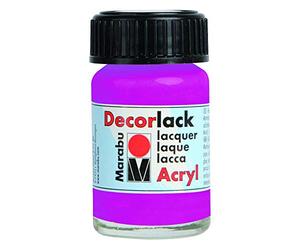Marabu 11300039014 Peinture acrylique décorative Magenta 014 15 ml Peinture acrylique brillante à base d'eau résistante aux intempéries et à la salive pour peinture, pochoir et découpage