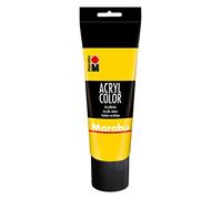 Marabu 12010025019 - Acrylique Color Jaune 225 ml, peinture acrylique crémeuse à base d'eau, séchage rapide, résistant à la lumière, imperméable, applicable au pinceau et à l'éponge sur toile, papier et bois.