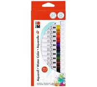 Marabu aquarellfarbe, 12 ml, 12er-set auf wasserbasis, transparent, untereinander mischbar, wasserverdnnbar, trocknen transparen Transparent G