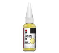 Marabu 12160059020 - Encre à alcool citron, 20 ml, encre à l'alcool, pour art fluide, résine et résine époxy, pour supports non absorbants, papier spécial enduit, métal, céramique et verre