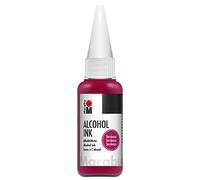 Marabu 12160059034 - Encre à alcool bordeaux, 20 ml, encre à alcool pour art fluide, résine art et résine époxy, pour supports non absorbants, papier spécial enduit, métal, céramique et verre