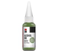 Marabu 12160059065 - Encre à alcool vert olive, 20 ml, encre à alcool, pour art fluide, résine et résine époxy, pour supports non absorbants, papier spécial enduit, métal, céramique et verre