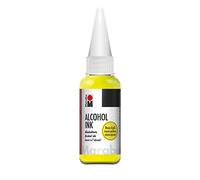 Marabu 12160059321 - Encre à alcool jaune fluo, 20 ml, pour art fluide, résine et résine époxy, pour supports non absorbants, papier spécial enduit, métal, céramique et verre
