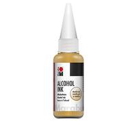 Marabu 12160059784 - Encre à alcool métallisé doré, 20 ml, encre à alcool pour art fluide, résine art et résine époxy, pour supports non absorbants, papier spécial enduit, métal, céramique et verre
