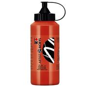Marabu 12200075937 - Artist acrylique, rouge cadmium moyen, 500 ml, peinture acrylique fine de qualité artistique, à base d'eau, consistance pâteuse, hautement pigmentée, très bonne brillance et opacité
