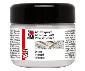 Marabu 122625814 - Pâte à Structure Sable Gros Grains, 225 ML, Blanc