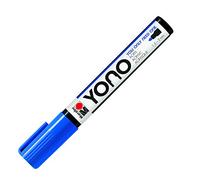 Marabu 12400103053 YONO Marqueur, bleu foncé 053, stylo acrylique polyvalent, avec pointe ogive japonaise de 1,5 à 3 mm, à base d'eau, résistant à la lumière et à l'eau, pour presque toutes les
