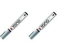 Marabu 12400103078 YONO Marqueur Gris 078 Stylo acrylique polyvalent avec pointe ogive japonaise de 1,5 à 3 mm à base d'eau, résistant à la lumière et à l'eau, pour presque toutes les surfaces