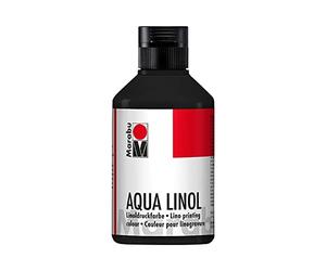 Marabu 15100013073 - Encre linogravure à base d'eau, résistante à l'essuyage, noir, 250 ml, pour toutes les techniques d'impression en relief à l'école, dans les loisirs et les arts graphiques