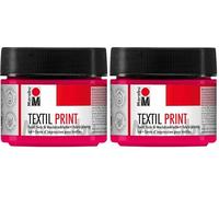 Marabu 17030050914 Peinture textile Print, tamis et haute pression à base d'eau, 100 ml, magenta primaire, rouge - version allemande (Lot de 2)
