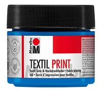 Marabu 17030050956 Peinture textile Print, tamis et haute pression à base d'eau, 100 ml, cyan primaire - Version Allemande