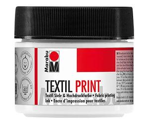 Marabu 17030050970 - Textil Print titanweiß 100 ml, peinture pour tamis et haute pression à base d'eau, inodore et résistante à la lumière, longue durée d'ouverture, pour textiles clairs et foncés