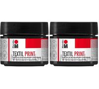 Marabu 17030050974 - Textil Print - Noir lampe - 100 ml - Peinture pour sérigraphie et haute pression à base d'eau - Inodore et résistante à la lumière - Longue durée d'ouverture, pour textiles clairs