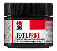 Marabu Peinture Textil Print Noir lampe 100 ml à base d'eau, inodore, résistante à la lumière