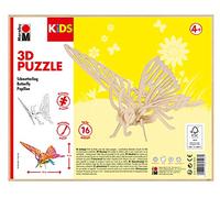 Marabu 317000000020 Kids Puzzle en Bois 3D avec 16 pièces de Puzzle en Bois certifié FSC, env. 26 x 19 cm, Technique d'emboîtement Simple, pour Peindre et Personnaliser