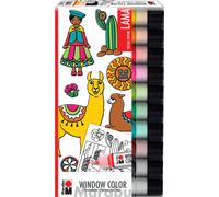 Marabu 406000000126 Marabu Window Colour Set "LAMA", 10 x 25 ml