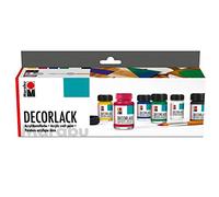 Marabu 6 peintures acryliques déco Effet Brillant