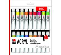 Marabu Acryl Basic Peinture Acrylique 12 Ml 18 Pièce(S)
