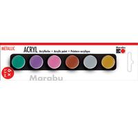 Marabu Acrylic colour set "METALLIC" 6 x 3.5 ml