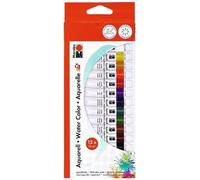 Marabu Peinture aquarelle Lot de 12 x 12 ml à base d'eau, transparente, miscible – Transparent G