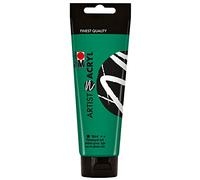 Marabu Artist 12200044964 - Acrylique vert phtalo clair - 120 ml - Peinture acrylique fine de qualité artistique à base d'eau, consistance pâte, hautement pigmentée, très bonne brillance et opacité