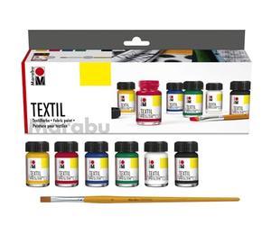 Marabu Assortiment de peintures pour Textile, Noir