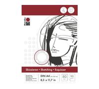 Marabu bloc de croquis, DIN A4, 90 g/qm, 80 feuilles
