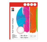 Marabu bloc de peinture acrylique, 240 x 320 mm, 360 g/qm, 10 feuilles
