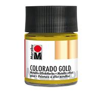 Marabu Colorado Gold 12640005793 Peinture à effet métallisé à base d'eau, résistante à la lumière, aux intempéries, séchage rapide, pour pinceau et tapoter sur les surfaces absorbantes