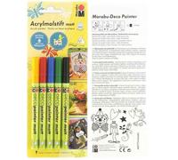 Marabu Feutre acrylique "Deco Painter Mat" – Blister de 5