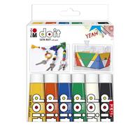 Marabu Peinture acrylique DO IT – Set 6x36 ml satinée, à l'eau, résistante, vegan