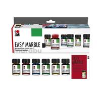 Marabu Kit de peinture "Easy Marble" 6 x 15 ml Assorties