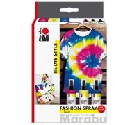Marabu Peinture textile à vaporiser Fashion Shimmer 171800080 Tie Dye Set