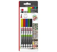 Marabu Feutre Acrylique Deco Painter Mat, Blister de 5
