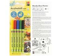 Marabu Feutre Acrylique "Deco Painter Mat", Blister De 5