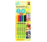 Marabu Feutre acrylique "Deco Painter Mat" – Blister de 5