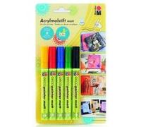 Marabu feutre acrylique deco painter mat, blister de 5 mr012200081 G